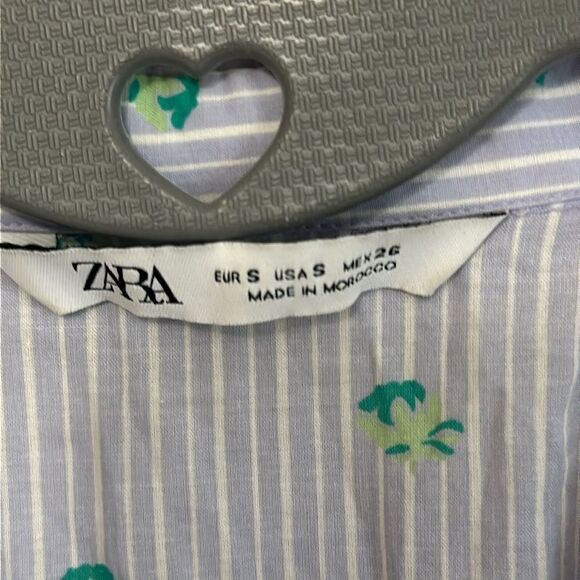 Zara Balloon Sleeve Button Down Blouse size Small - Picture 3 of 5